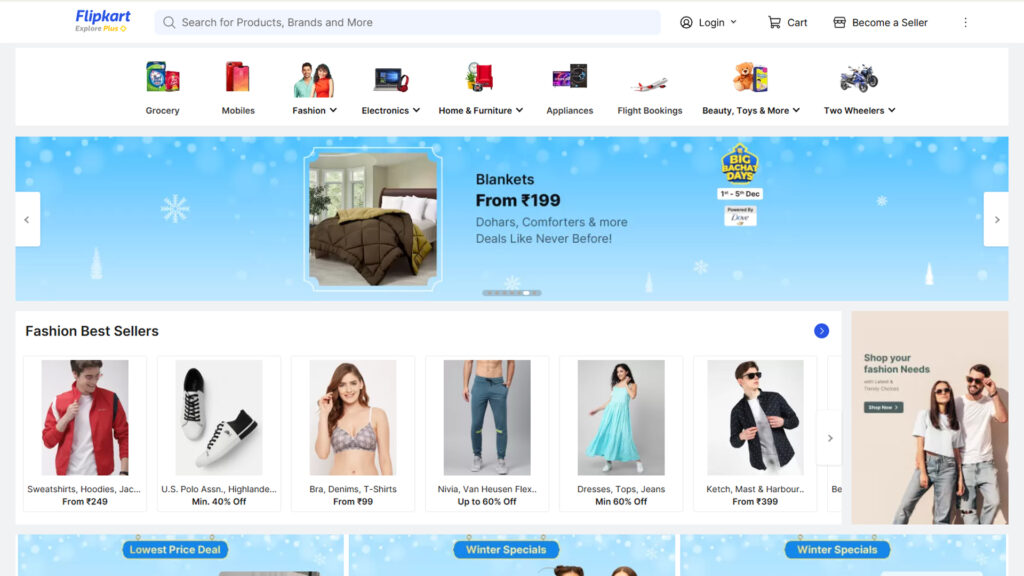 Flipkart landing page